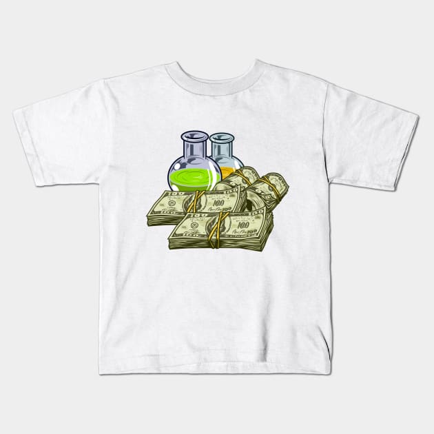 DRUGS MONEY Kids T-Shirt by theanomalius_merch